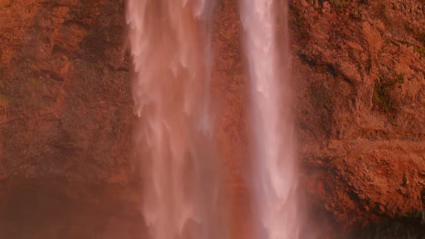 Freefall waterfall in slow motion