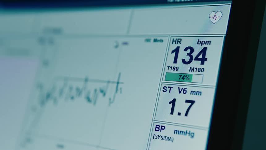 Digital screen with heartbeat
