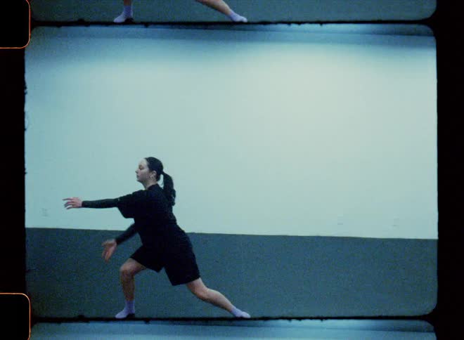 Dancer perfuming inside a studio