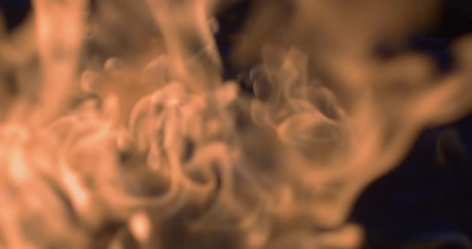 Flames filling the air
