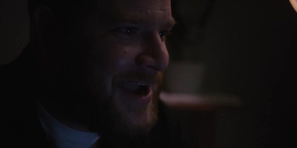 A sad man having a conversation