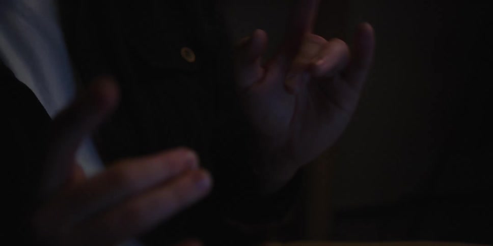 Hand gesture of a person