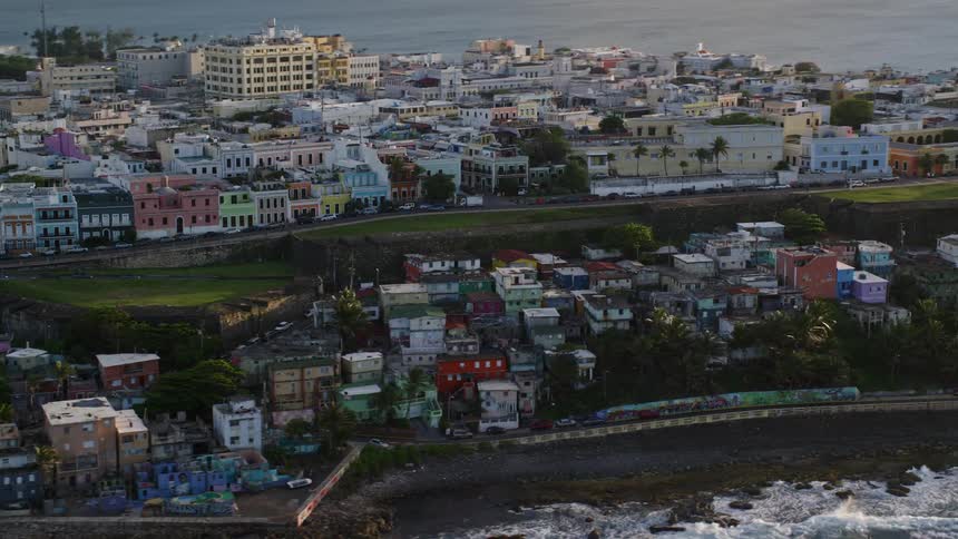 The island is full of homes and buildings