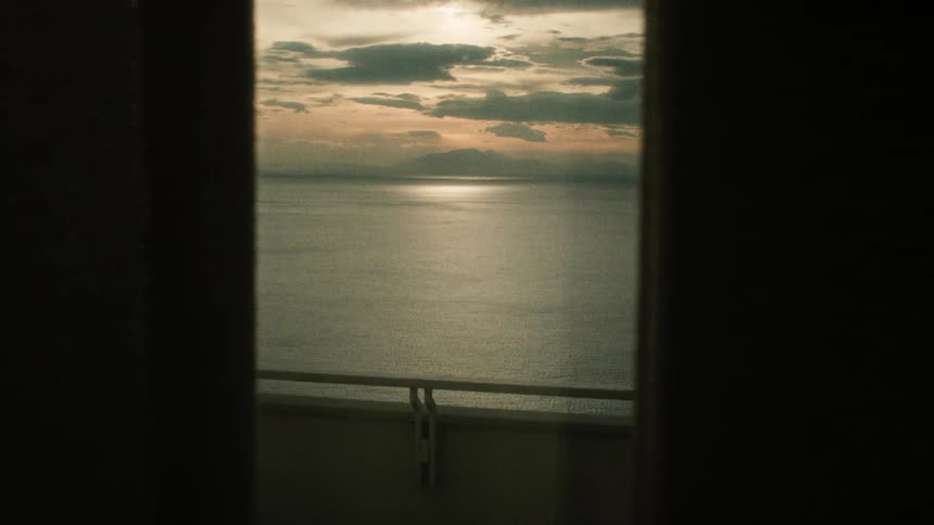 A cloudy sky over the ocean