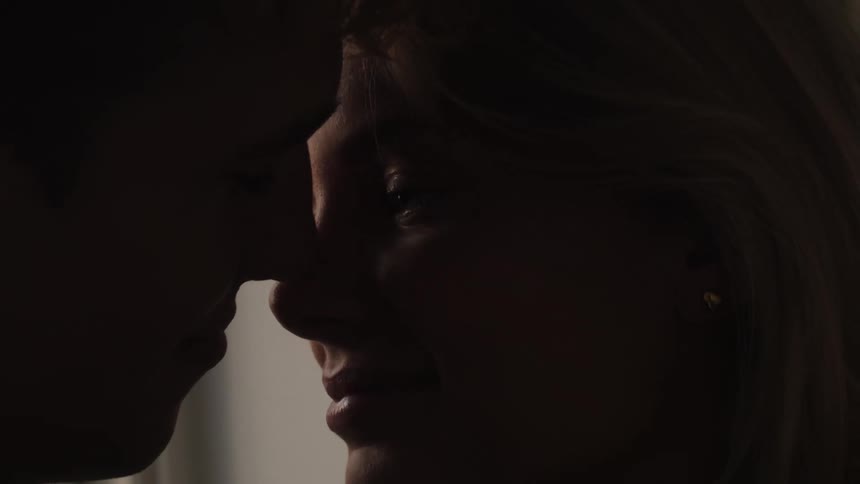 A couple having a romantic moment