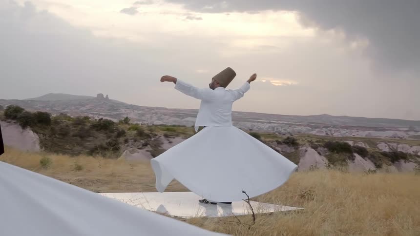 Dervishes perform an awe-inspiring sufi dance in traditional attire