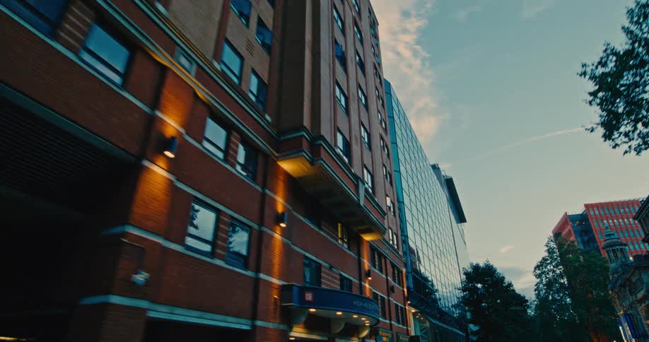 View of commercial and residential buildings in a metropolis