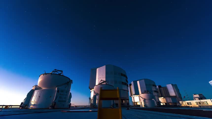 Buildings change direction as day turns to night