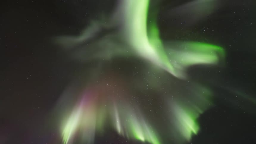 Starry night sky with Aurora Australis