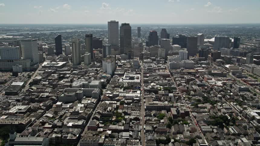 Skyline of a neighborhood close to the big city during the day
