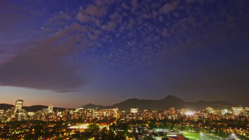 A day and night clip of a city