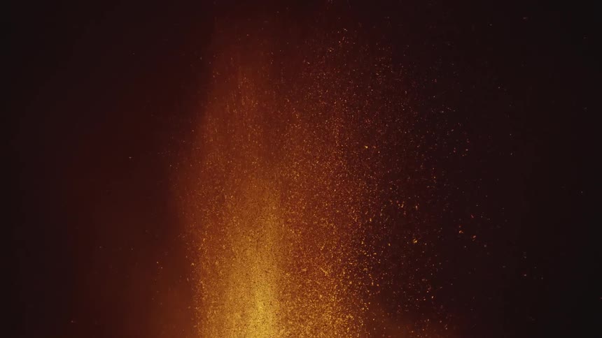 A jet of water gushed out during the night