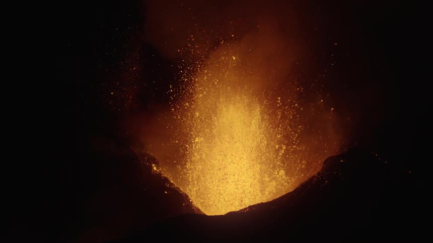 A clip of a fire splash