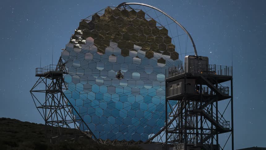 The antenna reflects the sky