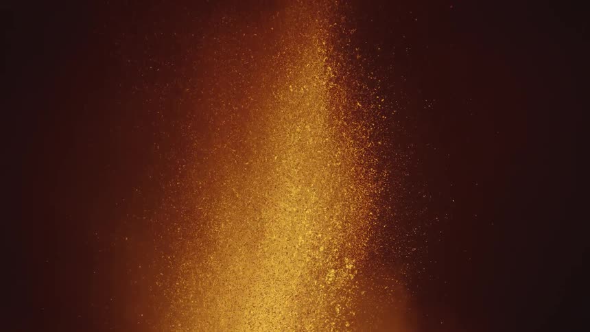 Lava shoots up at night