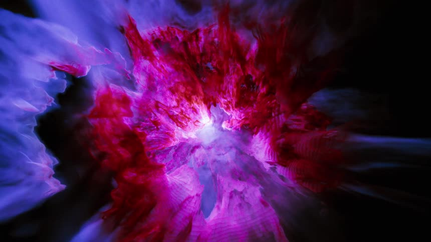 A colorful explosion of light and energy