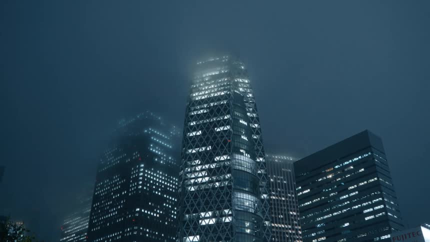 A skyscraper in a tower block