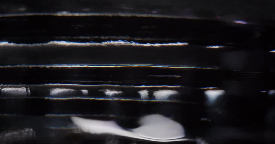 A dark reflective screen