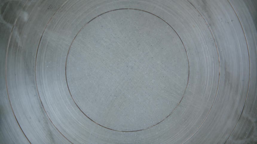 Sheet metal of a machine rotating and stopping