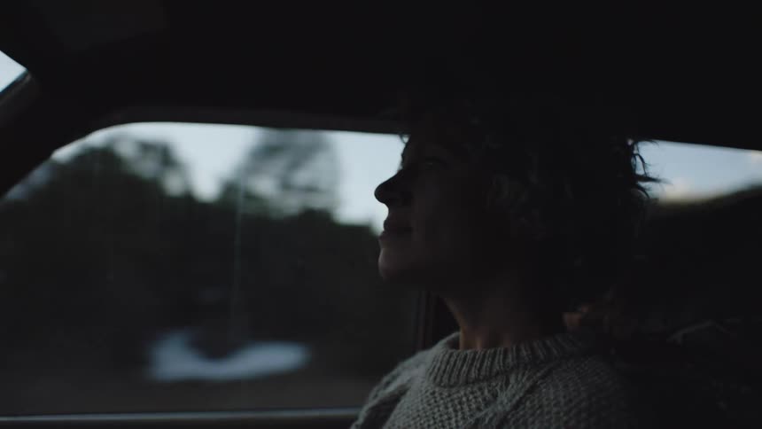 Portrait of a woman driving a car