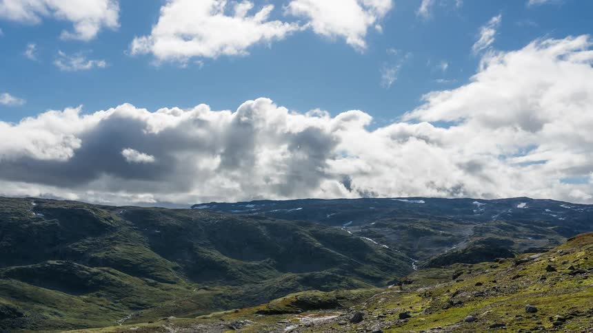Mountain ranges around a large valley