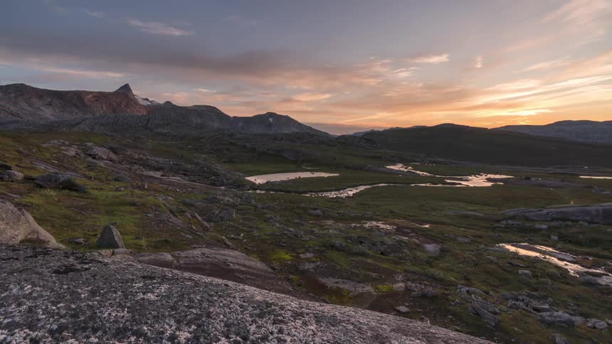 The sun sets on the valley