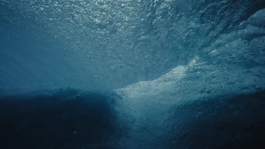 Water surging underwater