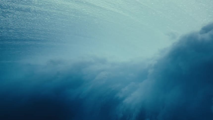 Foams from a submerged sea wave