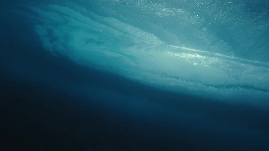 Ripples in sea water underwater during the day