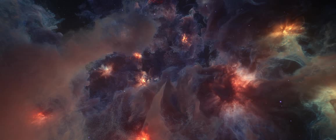 A luminous nebula in the starry galaxy
