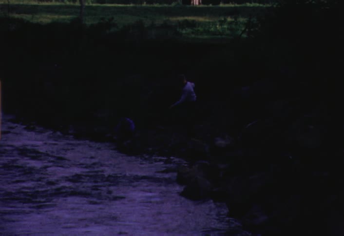 The water is crashing and moving fast below