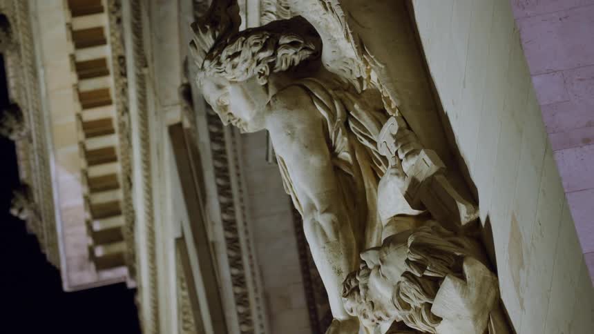 Detail of a sculpture on the arc de triomphe in paris