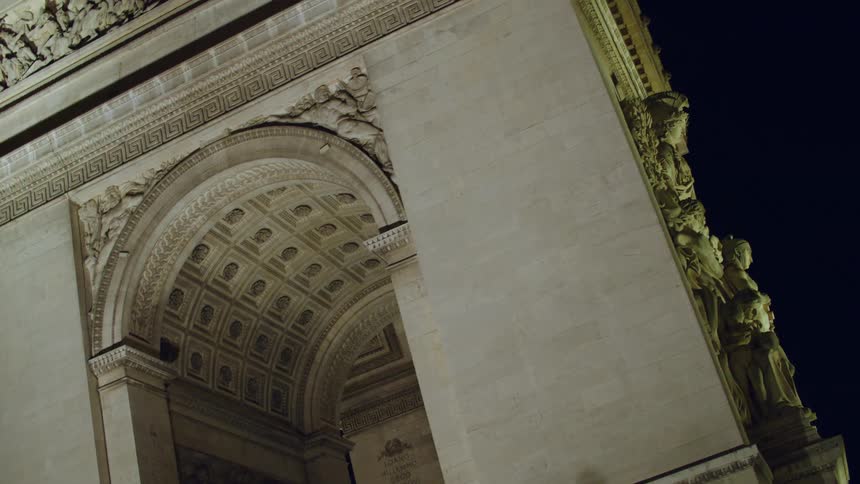 A night footage of an arch