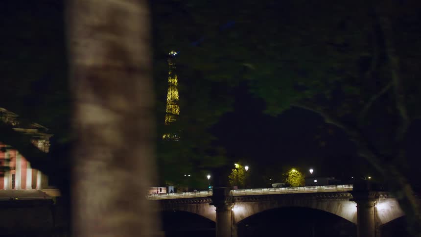 The eiffel tower in the distance