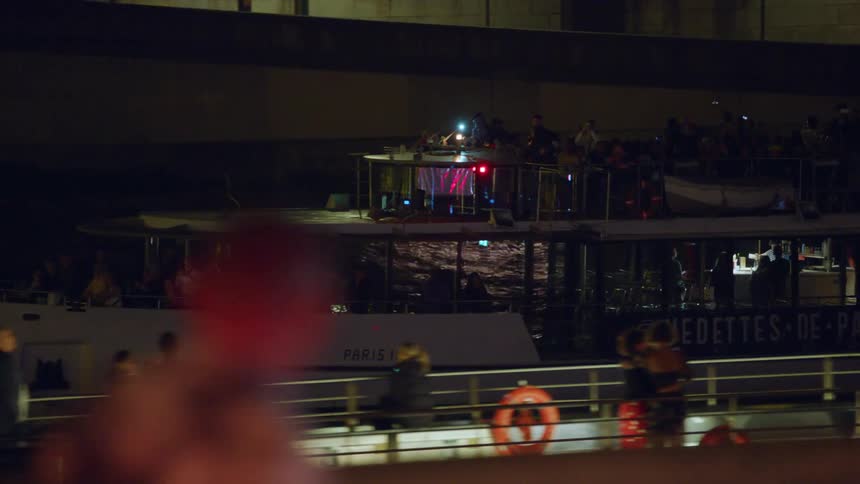 A ferry carries tourists through the canal