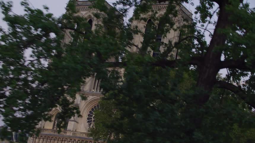 Front view of notre dame cathedral