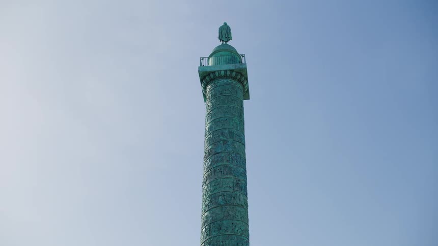 Statue of napoleon at the top of vendome column in paris