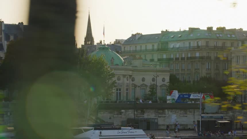 Hotel de salm in paris at evening