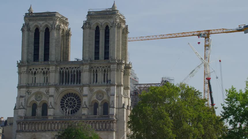 Facade of notre dame cathedral in paris