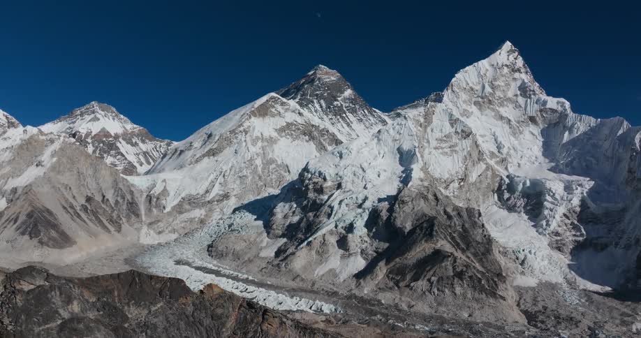 Large snow covered mountains