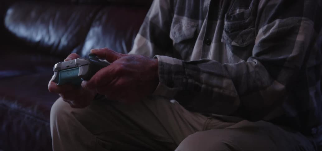 A man is playing video games