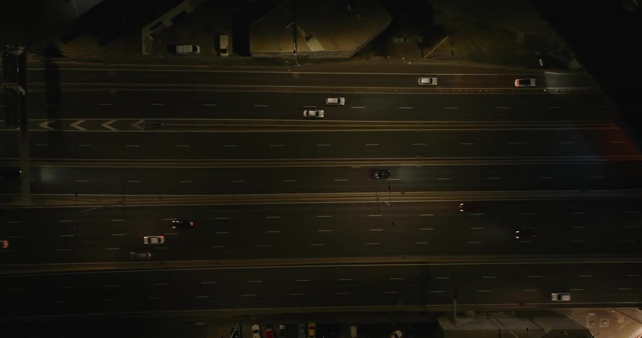 Traffic runs on the highway