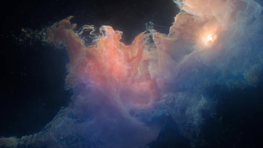 A bright nebula in the universe