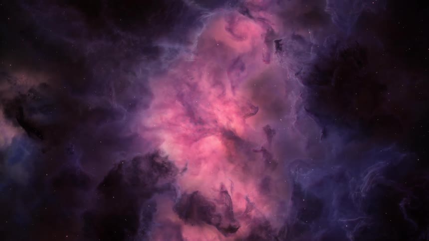 Dark nebula of light purple color
