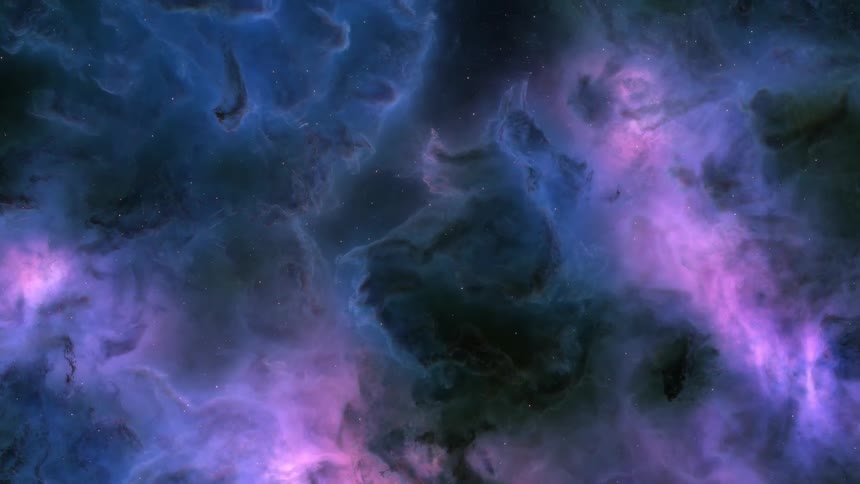 A blue and purple nebula