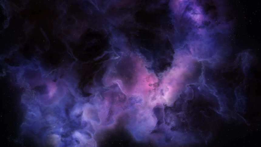 Dark space nebula and bright purple statement