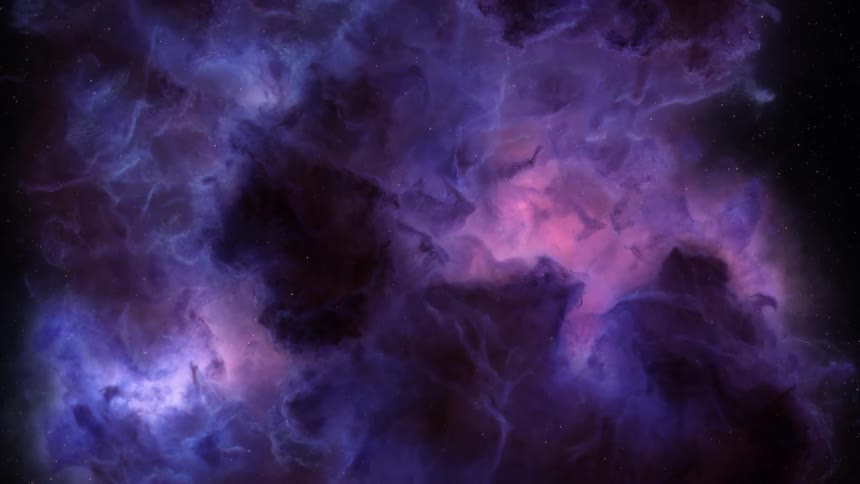 Abstract nebula of dark purple and bright coloring