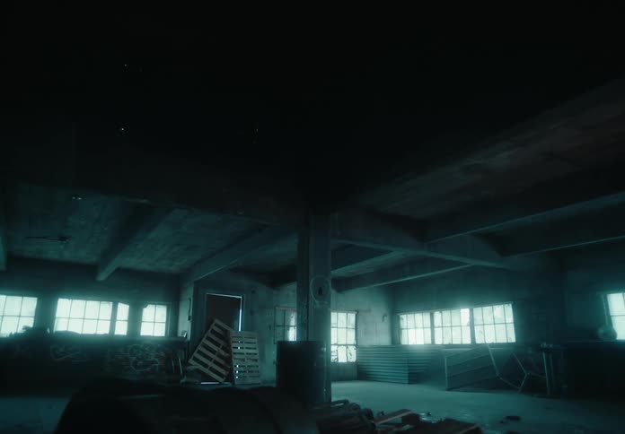 Interior of an abandoned building with debris and rubbish
