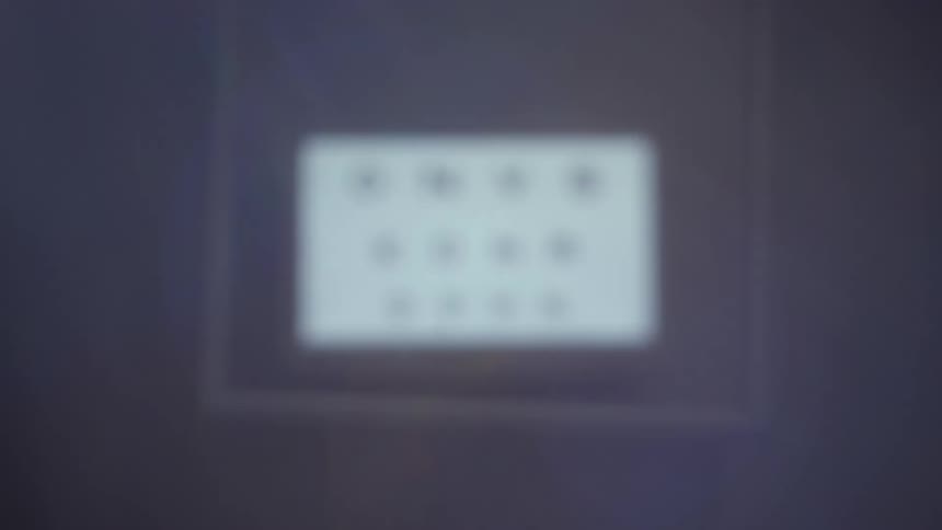 Monitor screen with letters appearing
