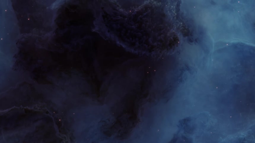 Dark bluish space nebula